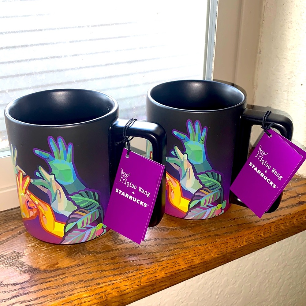 Starbucks ASL mugs Yiqiao Wang Deaf born Chinese artist